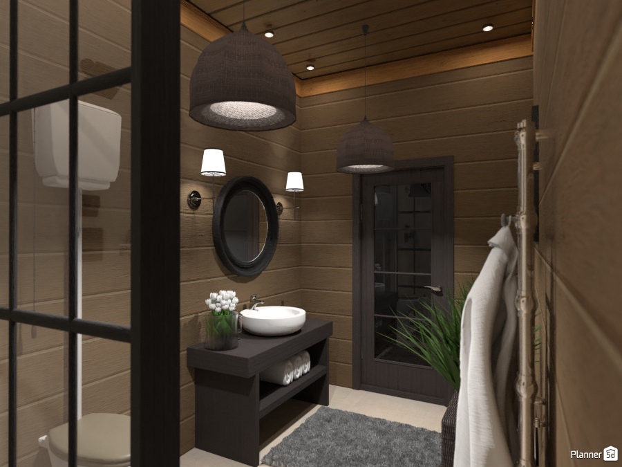 Дизайн санузла в стиле шале #1978496 by Татьяна Максимова