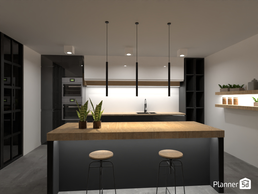 Dark kitchen #11597524 by Marta