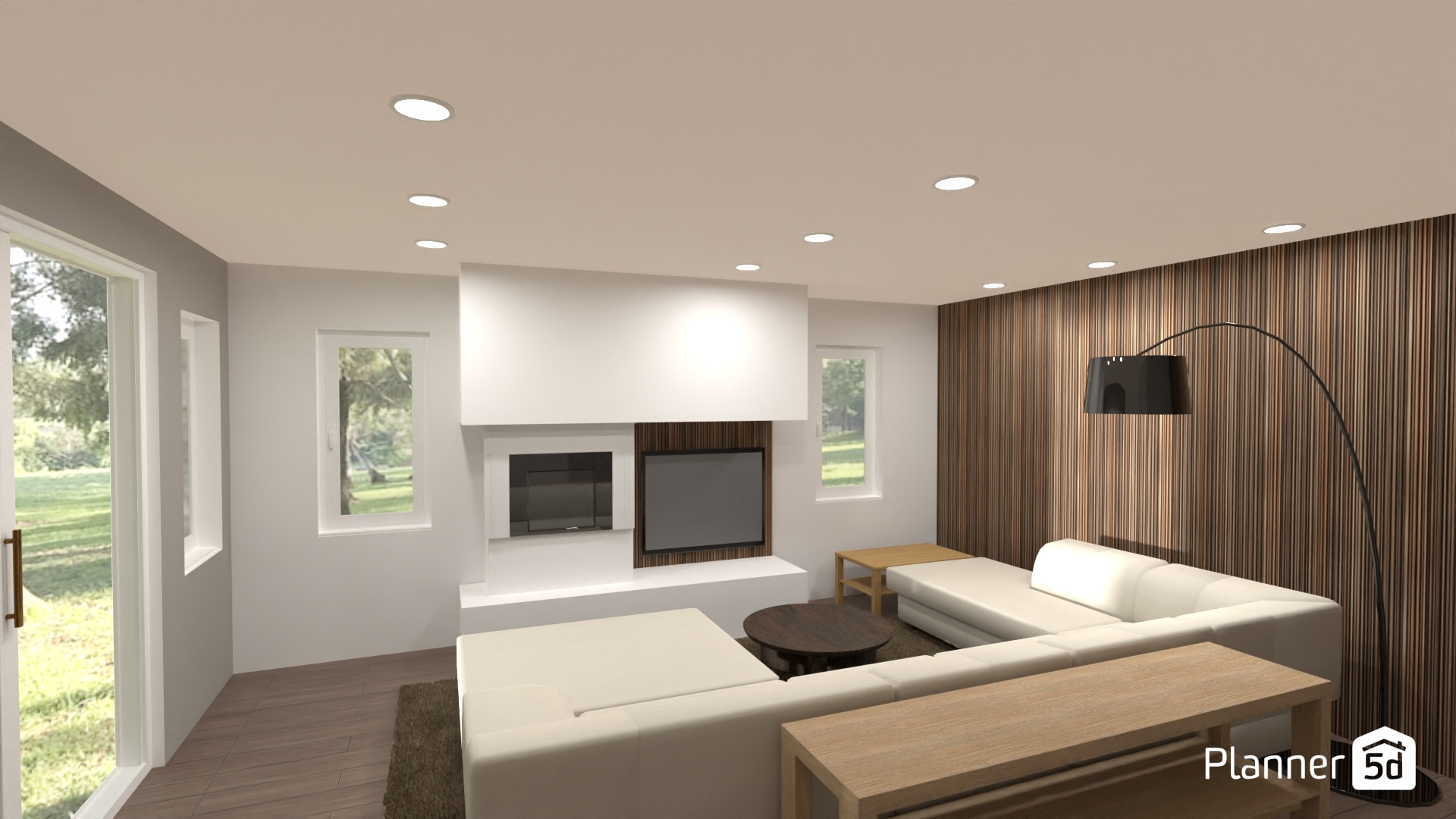 Downstairs, wood panel 1 #23494178 by Anonymous