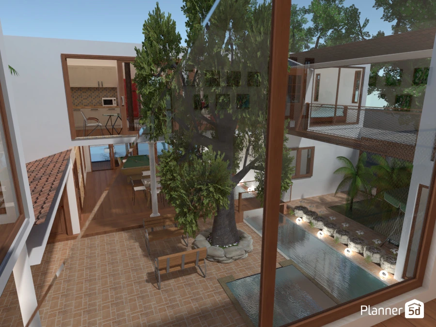 House with internal garden and pool #95086 by Cairo Mendes Sobrinho