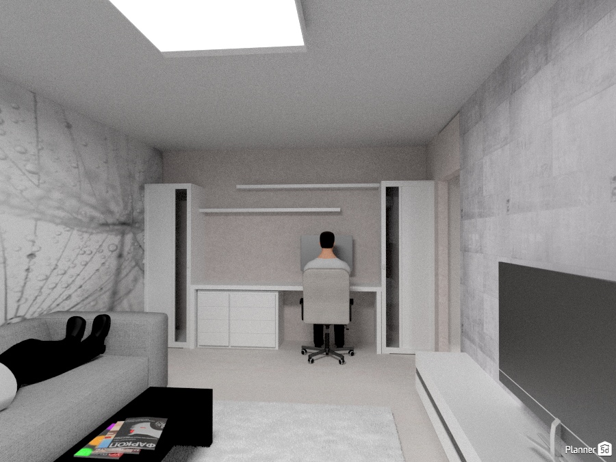 Серая гостиная (вариант без шкафа) #1285540 by Ольга Строева