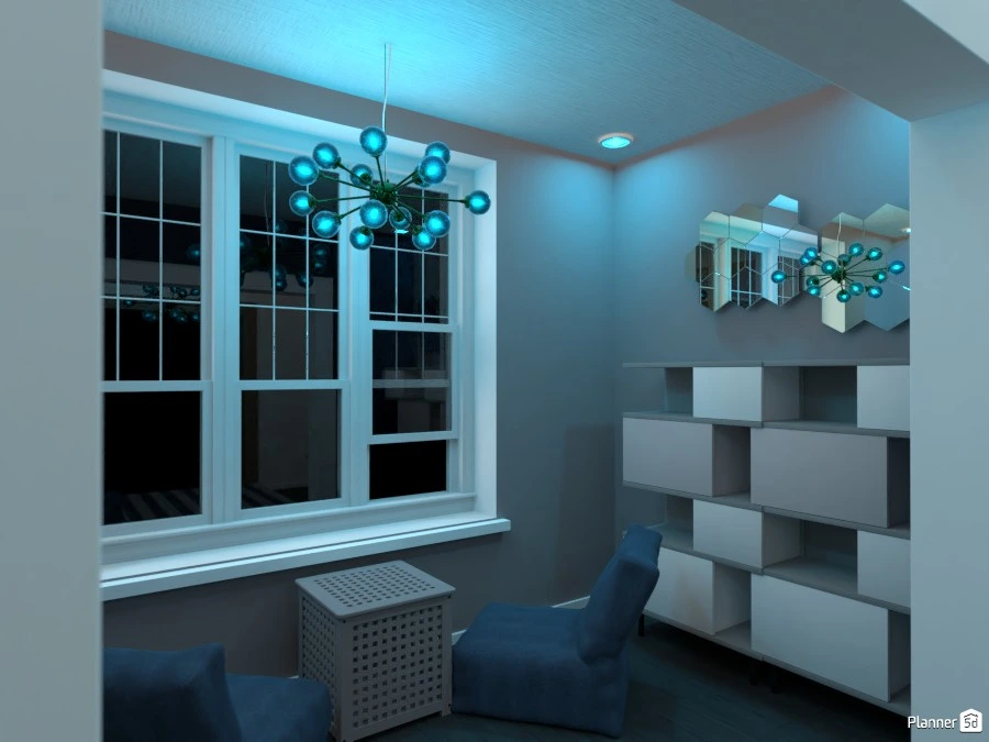 white/gray/blue two bedroom for brothers #82796 Por Huzaifah Al-Quraishi