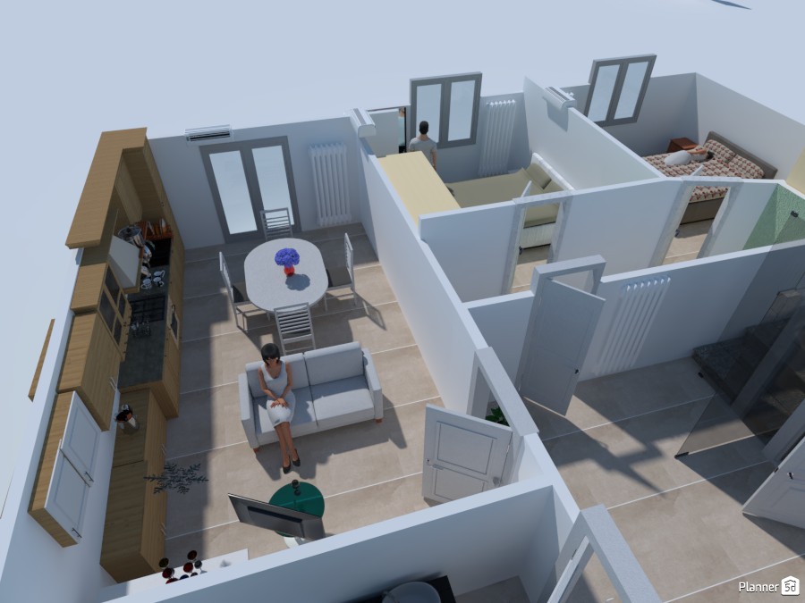 RENDER DISTRIBUZIONE SPAZI GUESTHOUSE #3071236 by Federica Camurri