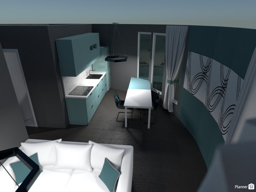 Cocina y salón. #3905401 by Laura