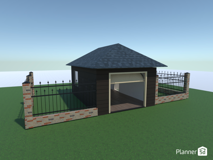 Гараж 4х6 вальмовая кровля #6610882 by User 42752634