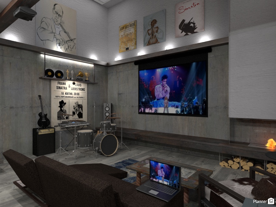 Loft for a musician #1710551 Por Елена