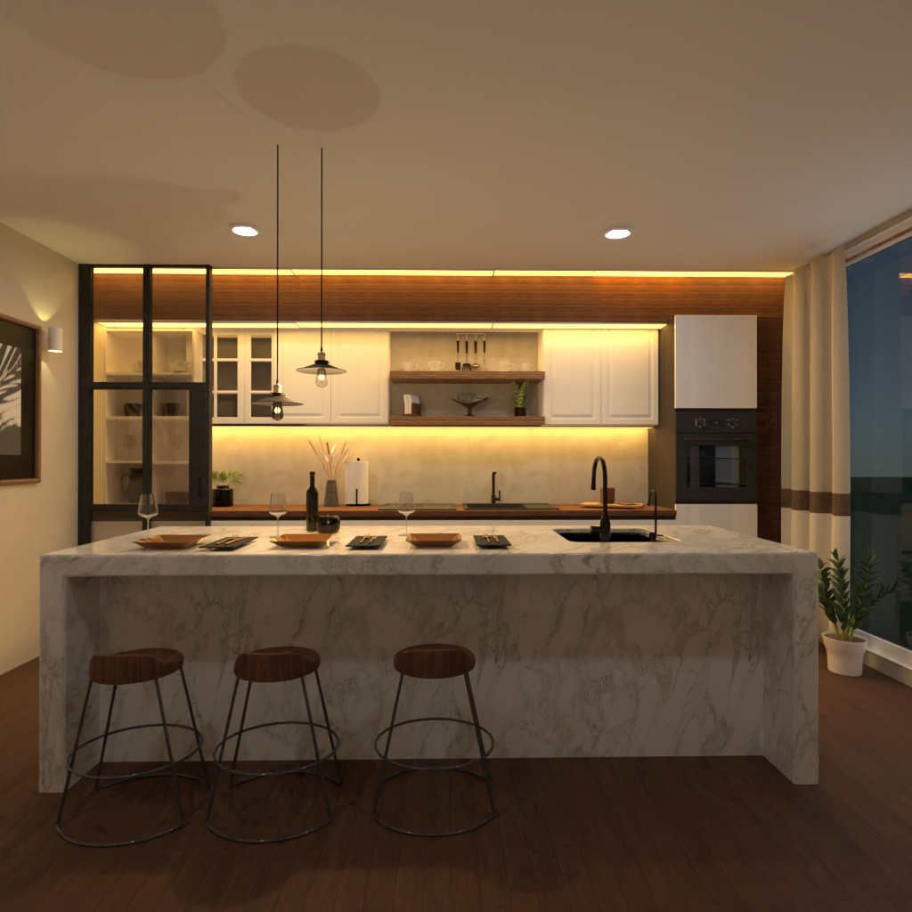 Brown and White Kitchen #11516716 by Editors Choice