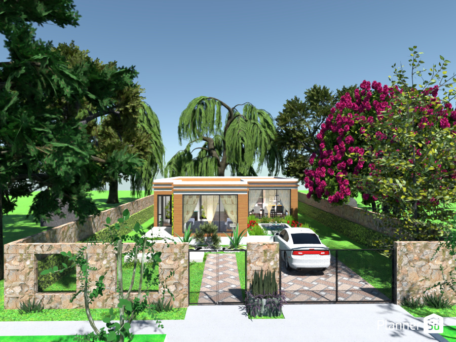 Casa familiar de una planta #13527471 by MariaCris