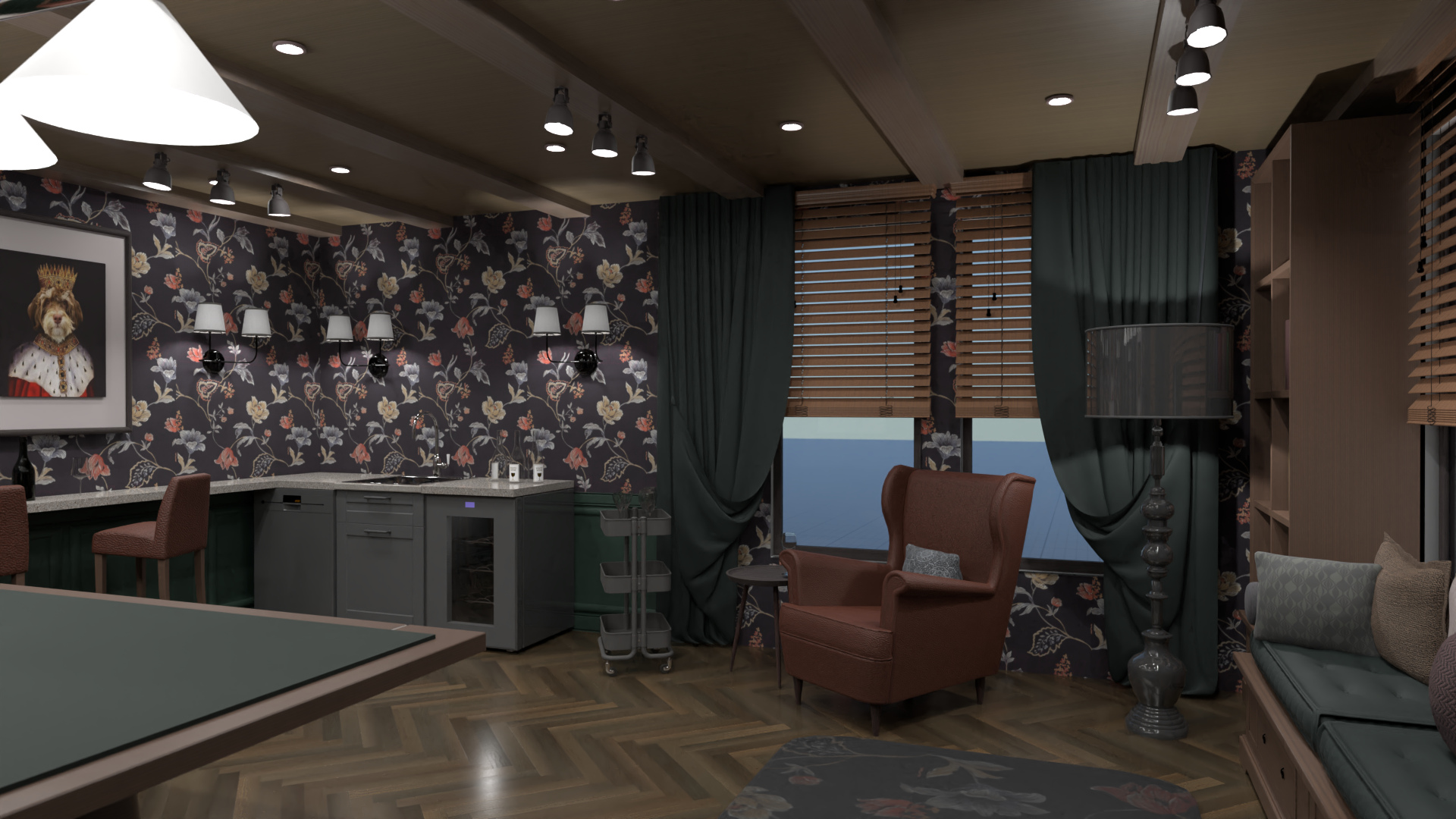 Cozy Billiard Room #9656928 by Natasha