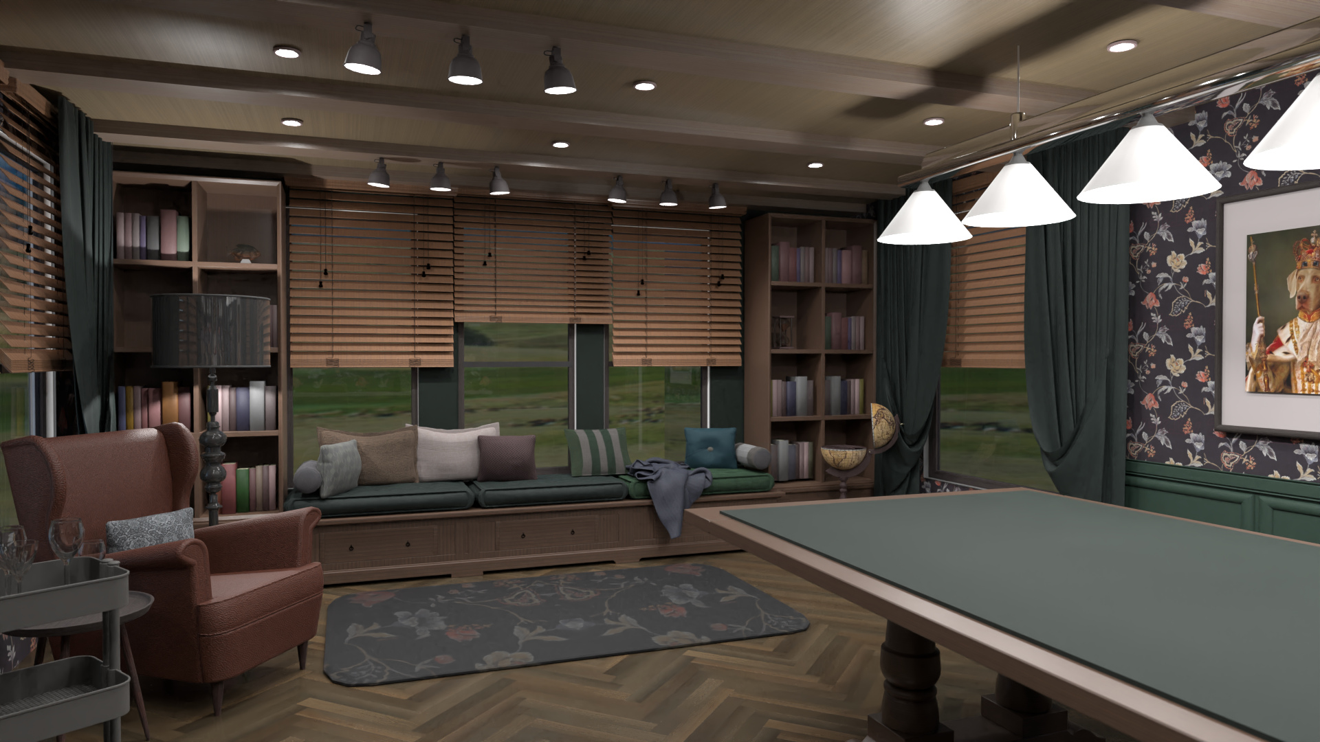 Cozy billiard room #9658748 by Natasha
