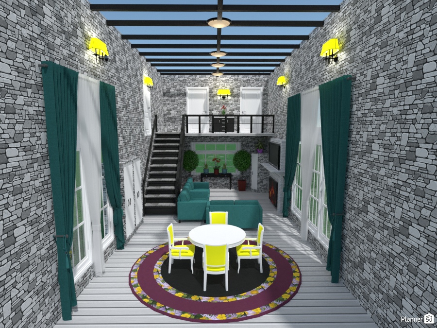 gray brick townhouse w built ins #1960080 by Joy Suiter