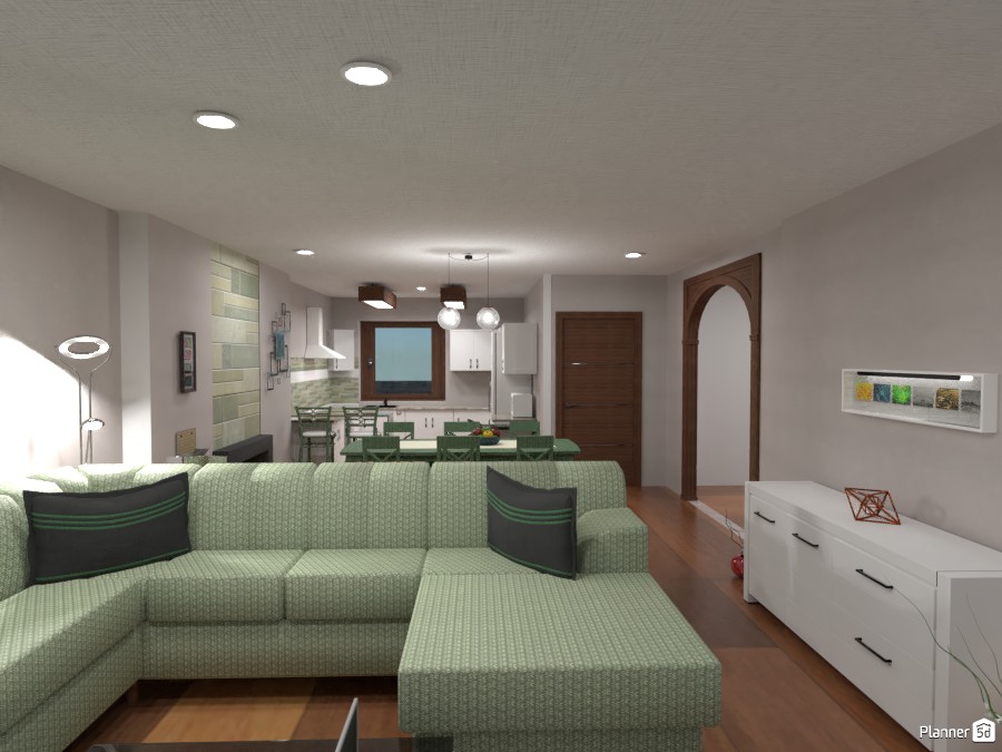 Family house with small garden lake #4278299 by Gabes