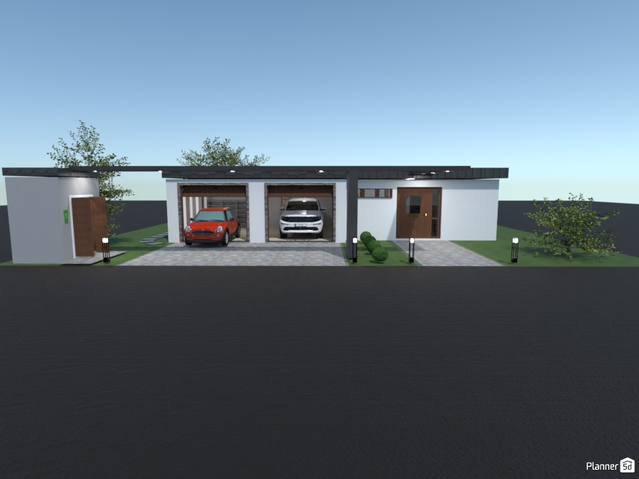 Family house with small garden lake #4278358 by Gabes