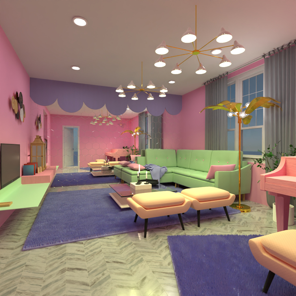 Bubble gum interior - Free Online Design | 3D House Ideas - Editors ...