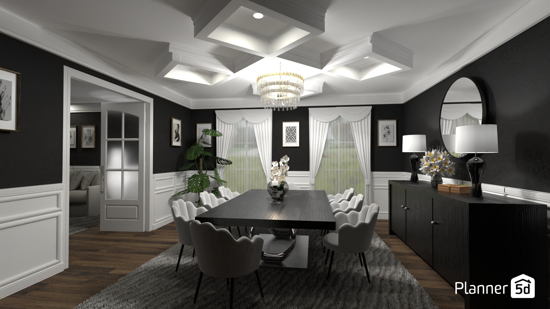 Comedor blanco y negro #32485088 by MariaCris