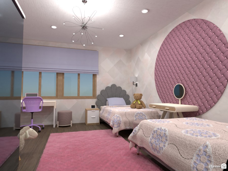 Twin sisters bedroom : Design battle contest #5623545 by Gabes