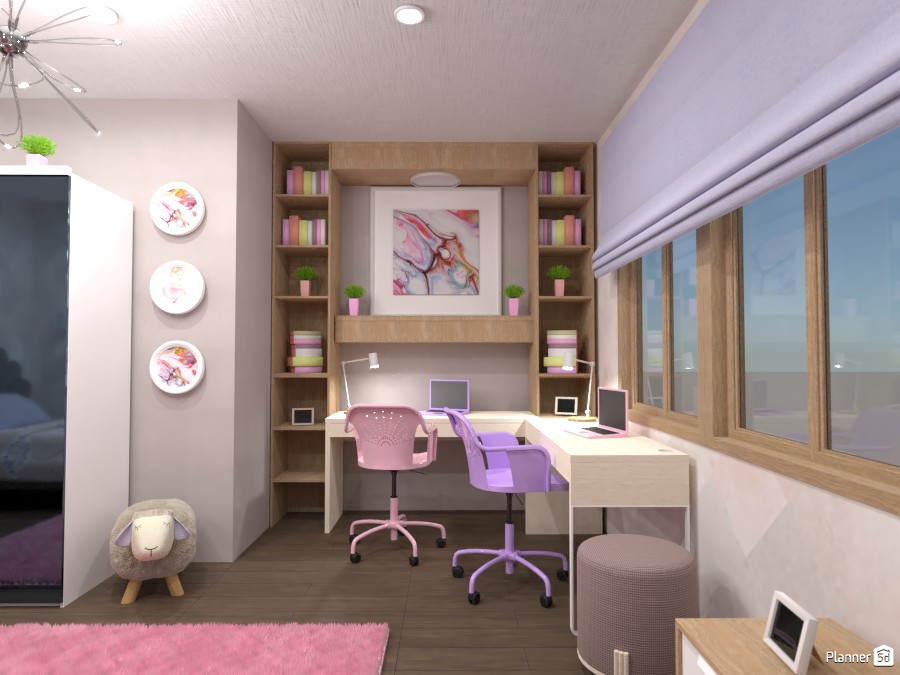 Twin sisters bedroom : Design battle contest #5623549 by Gabes