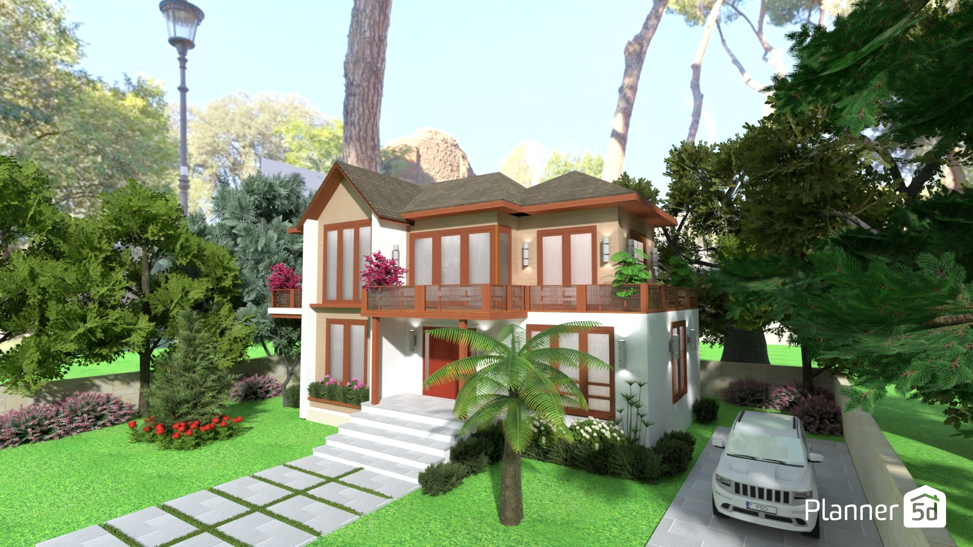 Casa de madera y concreto #27729792 by MariaCris