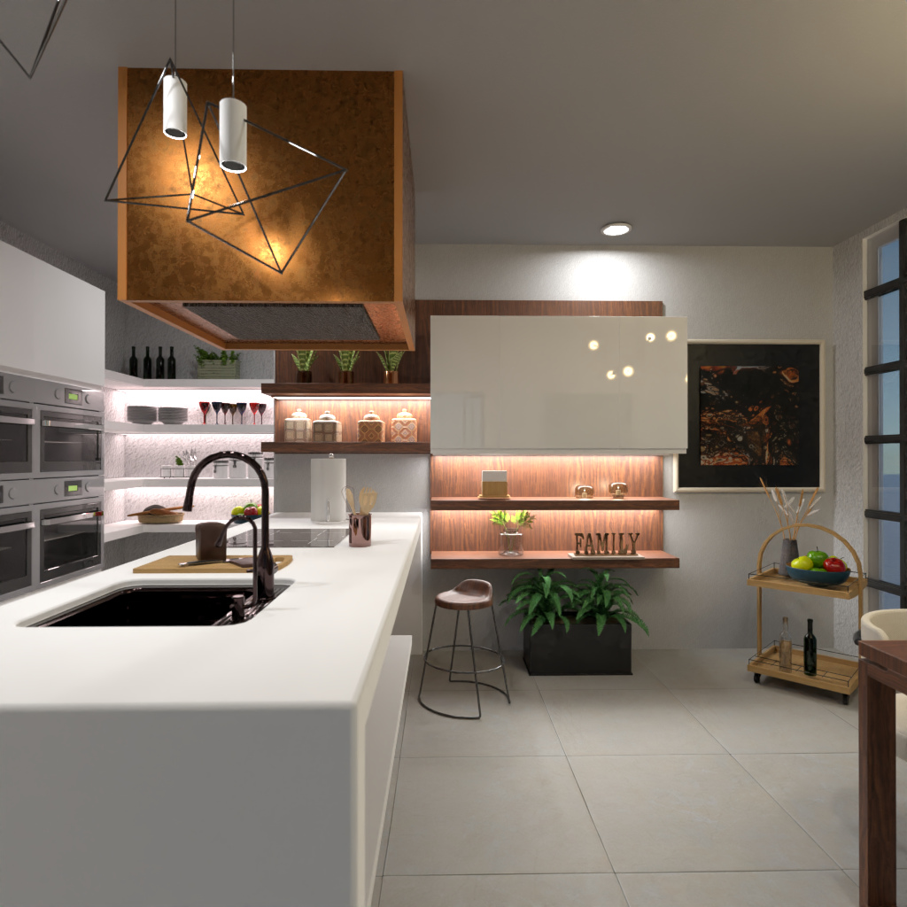 Brown and white kitchen #11523780 by Editors Choice