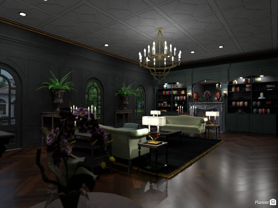 Formal Room (Green) #3865584 by DesignKing