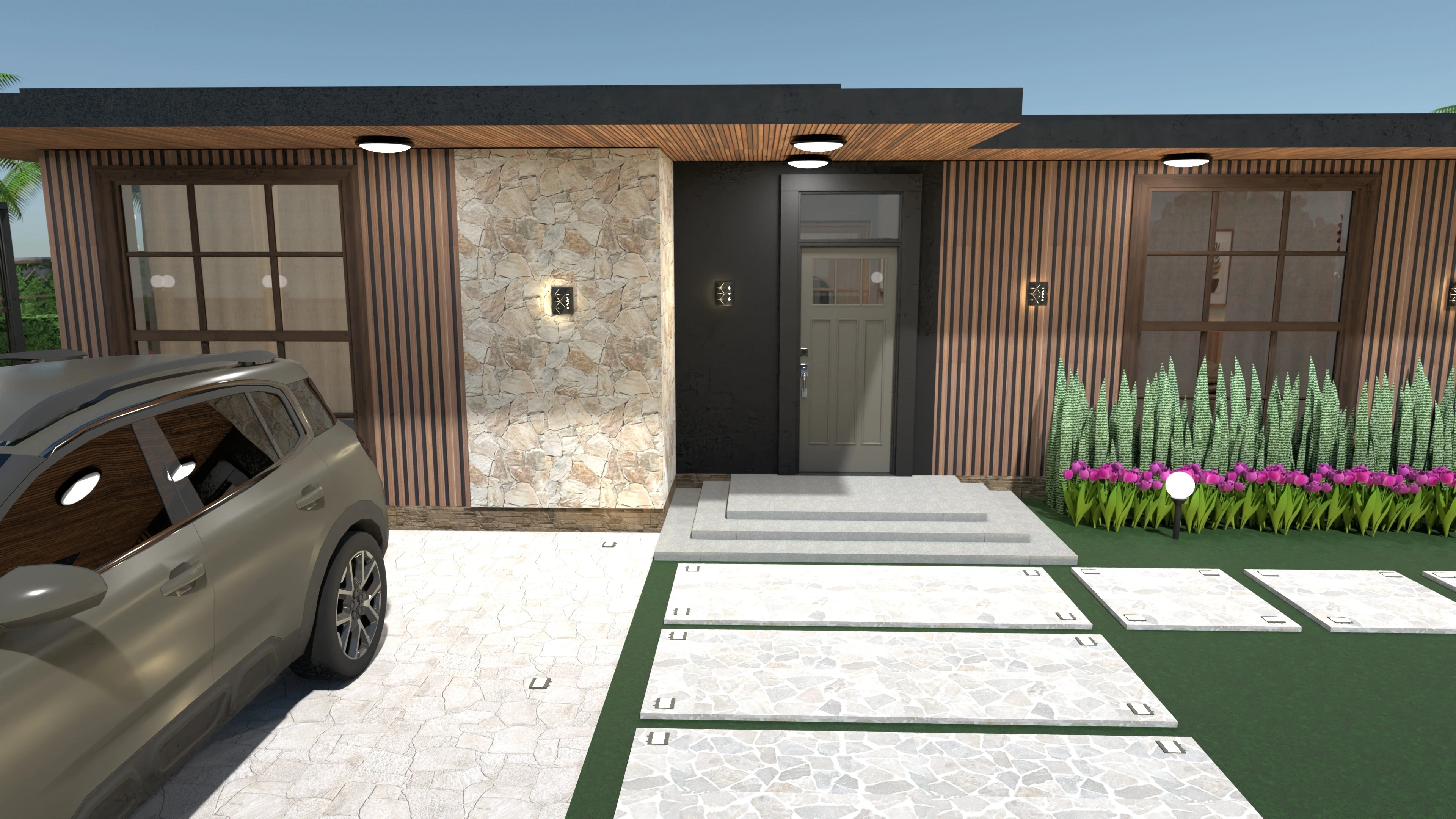 Modern Rustic House #157946 by ZACKY DESIGNER