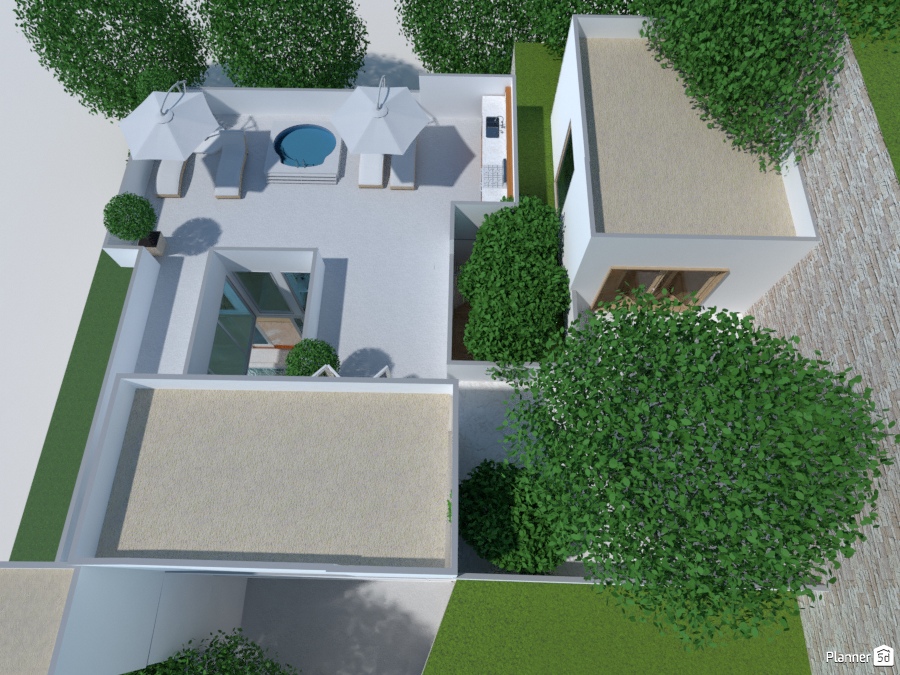 House with a pool in the middle #2605564 by Galina Pisemskaya