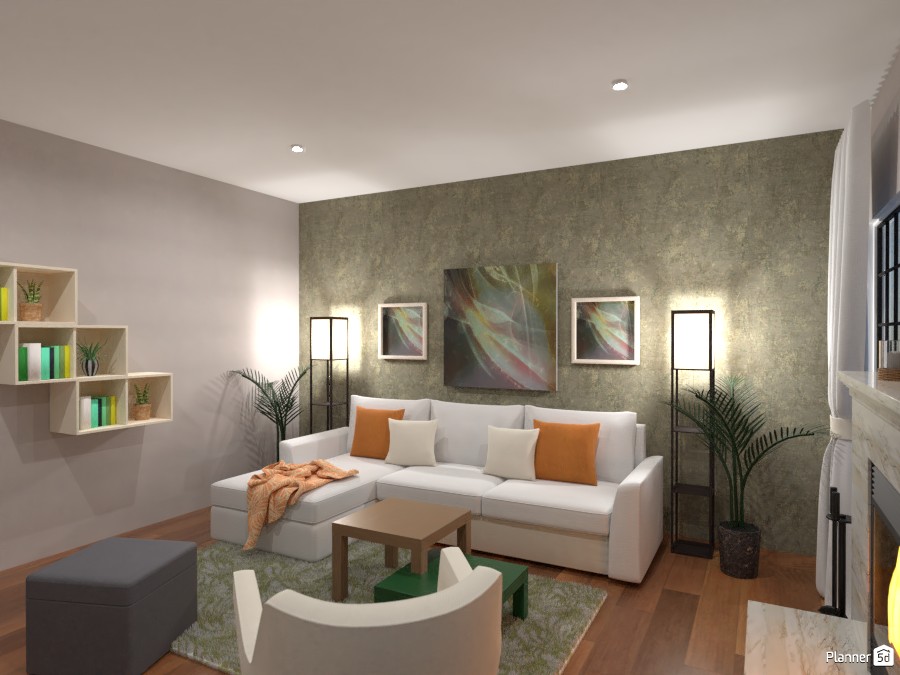 Room with fireplace : Design battle contest #5472749 by Gabes