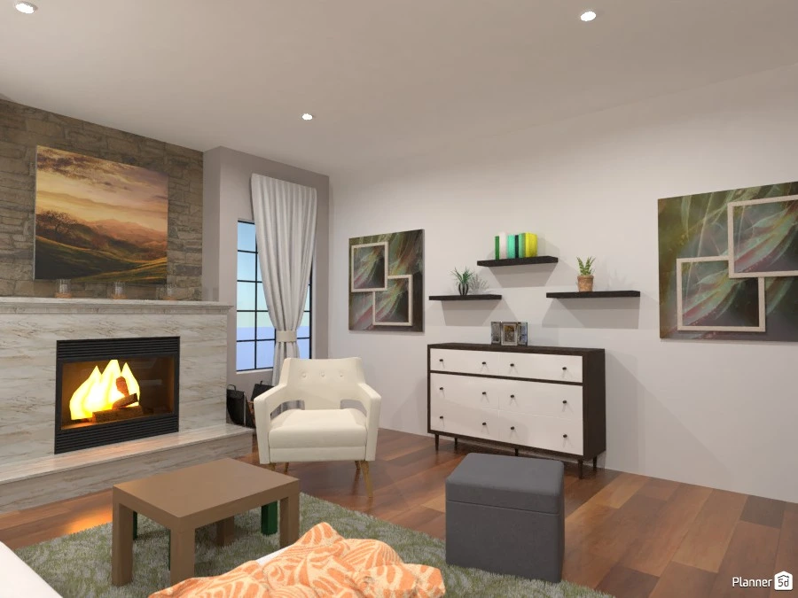 Room with fireplace : Design battle contest #3048180 by Gabes