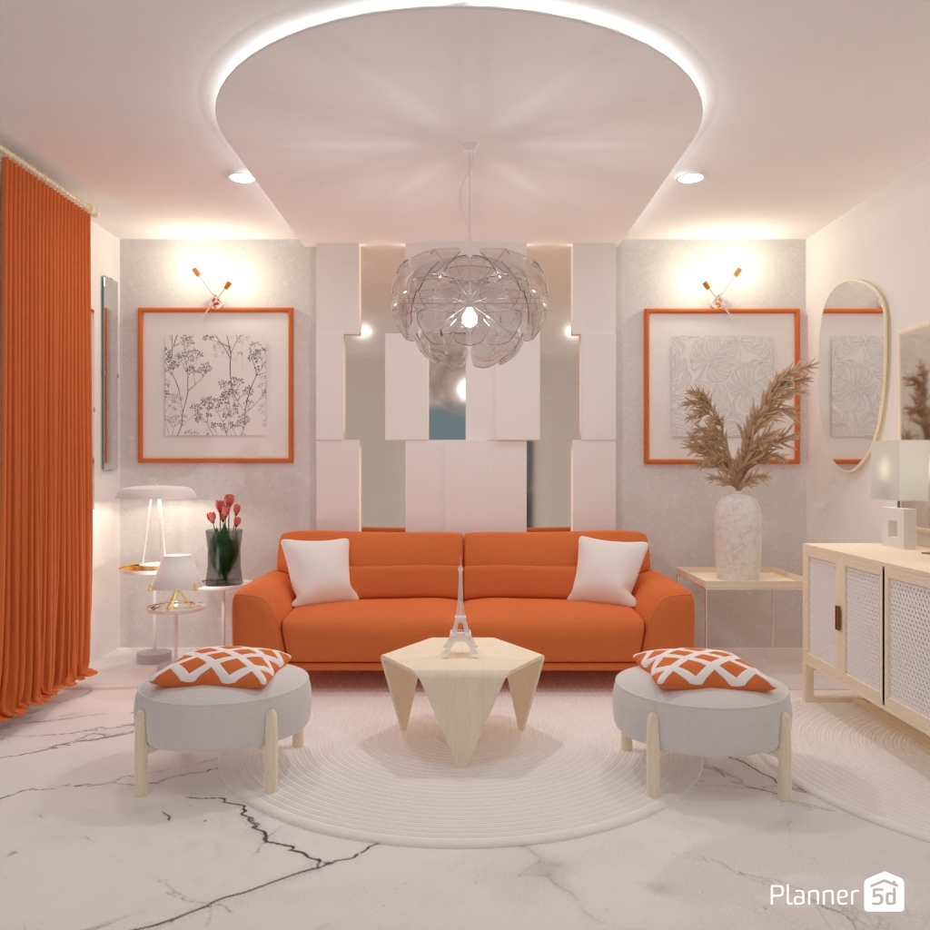 Orange sofa #24682820 by Editors Choice