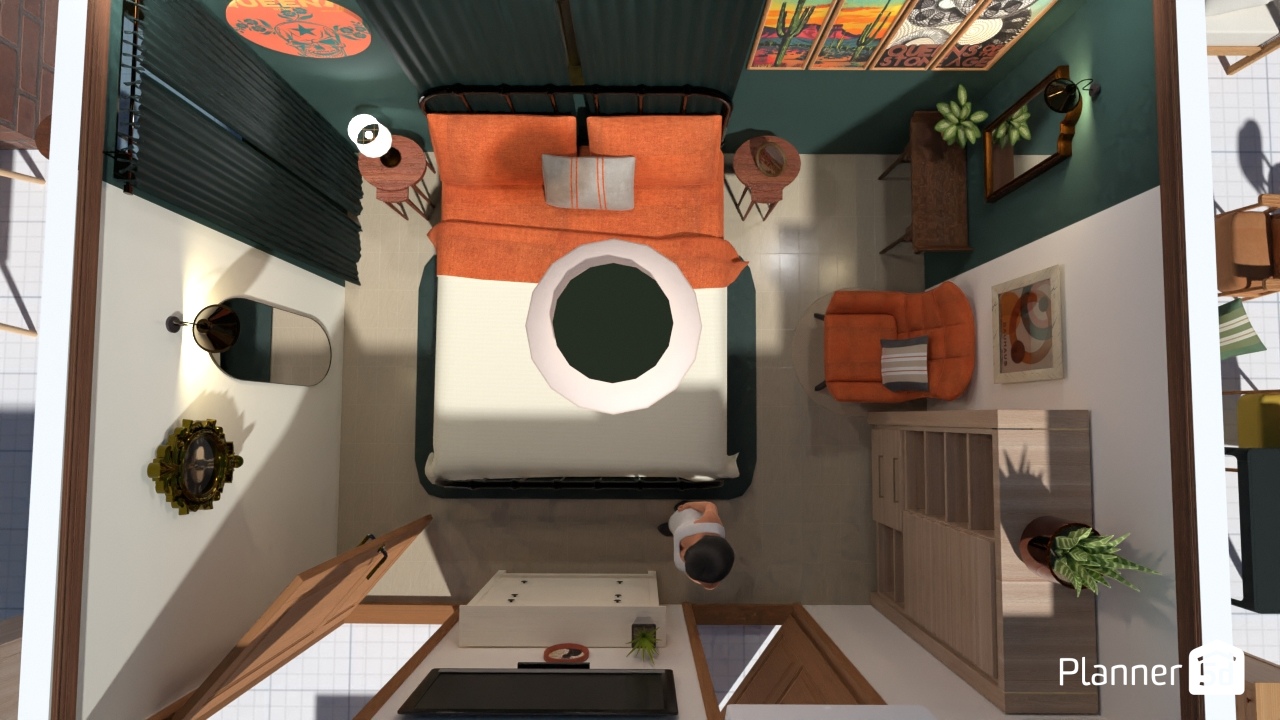 Copy of Copy of Copy of mcm bedroom - black/green- ikea #25943096 by Livnat Pariante