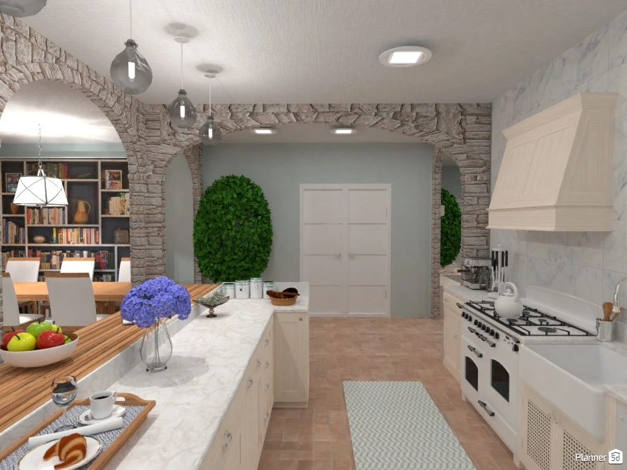 "L" shaped classic flat #75649 by Chiara Meazza