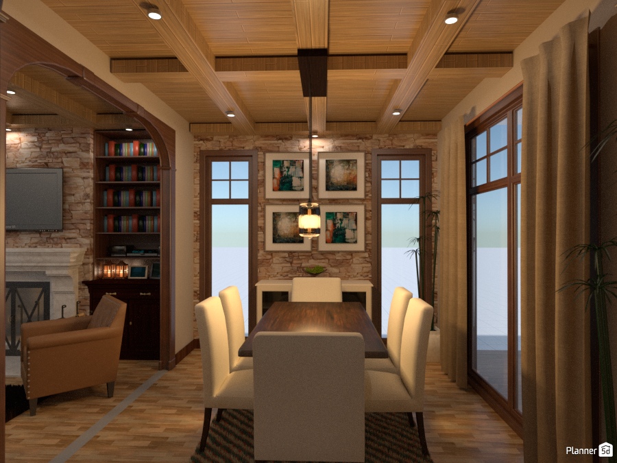 Sala de jantar rústica #1836787 by Joyce Galone