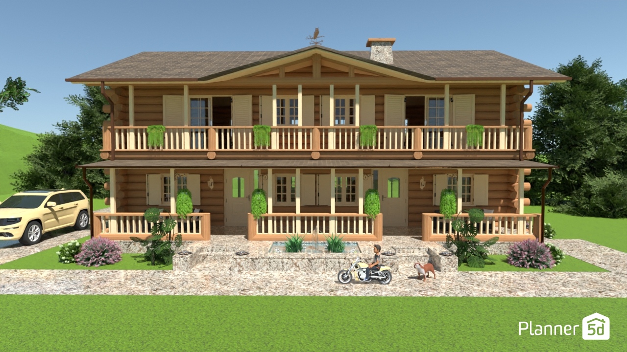 House with logs #21613118 by megaloman.