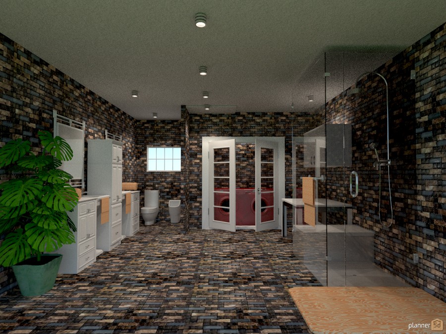 custom tile bath built-ins n laundry 1200483 by Joy Suiter image