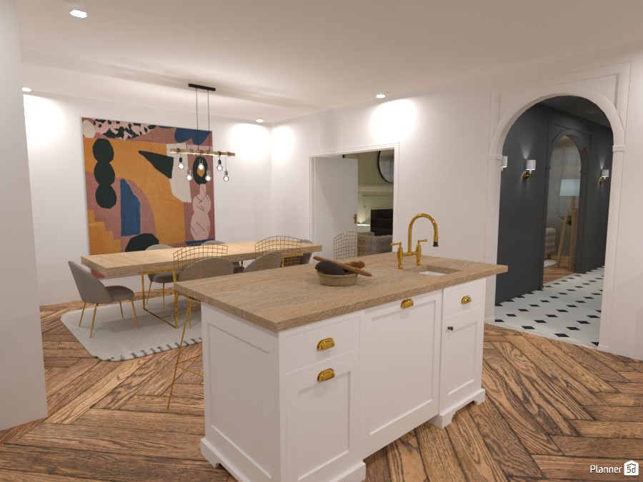 New York Townhouse - Kitchen and Dinning room #4652076 by Ana G