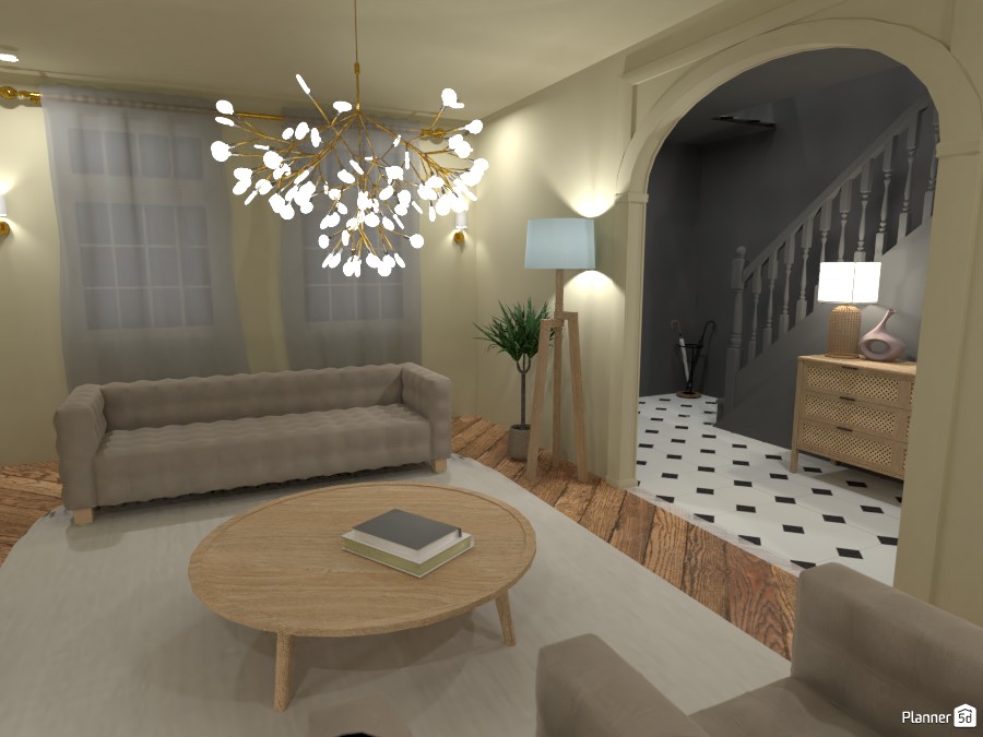 New York Townhouse - Formal Living Room and staircase/foyer #4652082 by Ana G