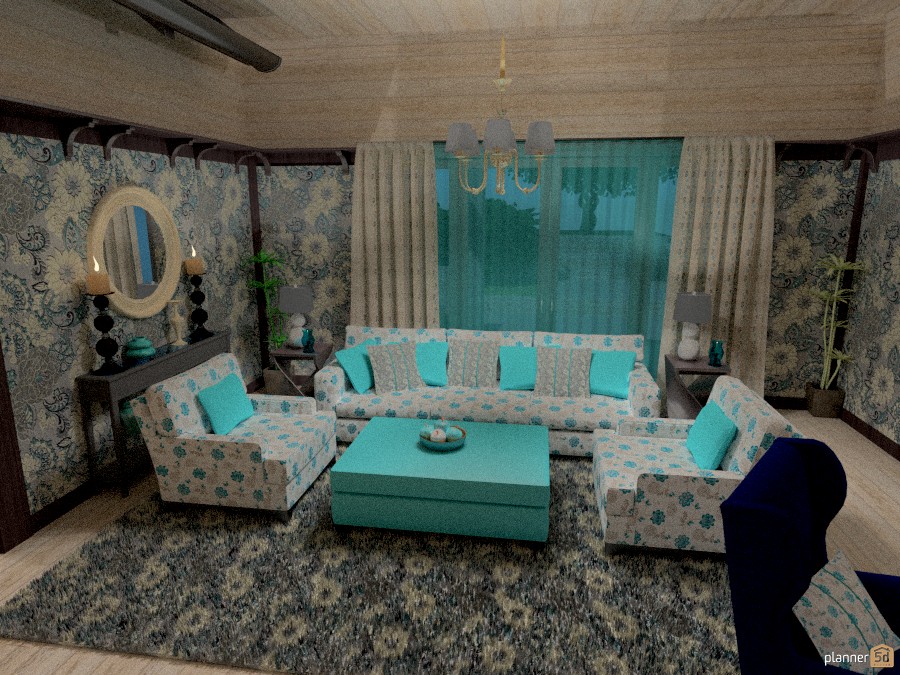 Salotto in turchese #1017199 by Micaela Maccaferri