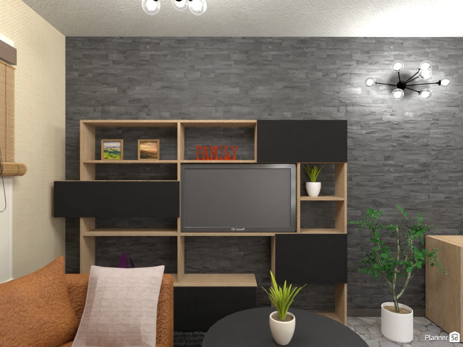 Dining and living room with natural mateials 4 #3763816 by Rita