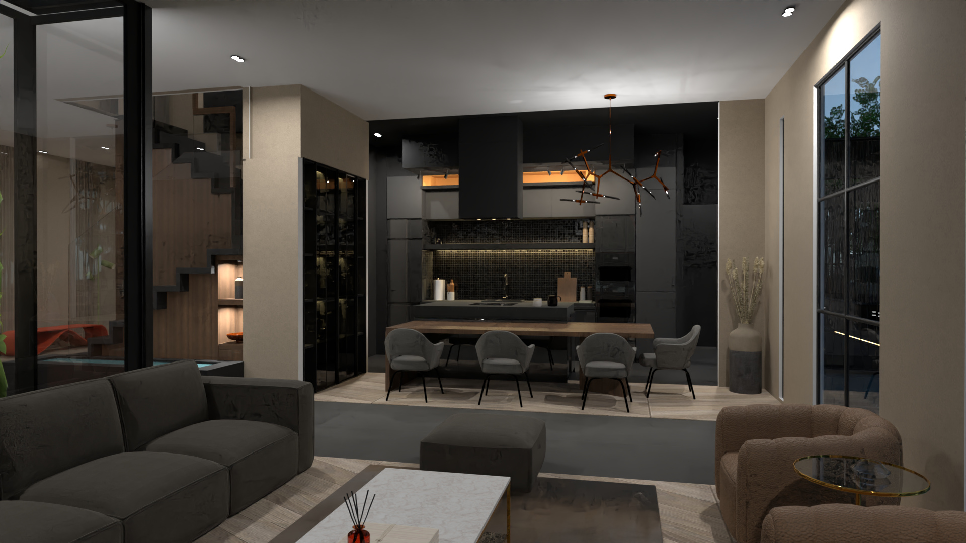 modern black kitchen #13077947 by Michel