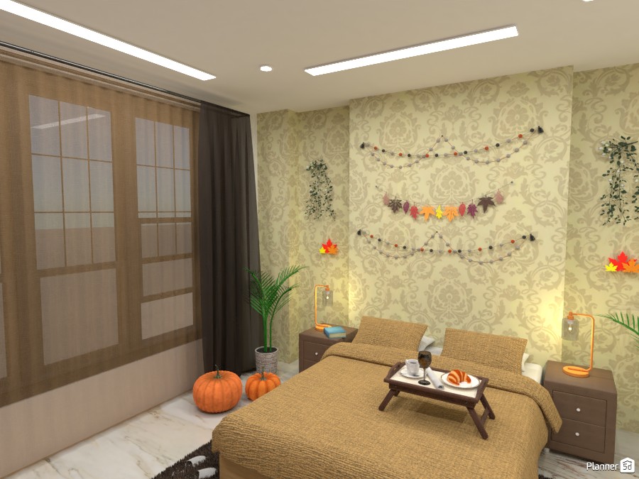 Cozy fall bedroom with browns #5663641 by Born to be Wild