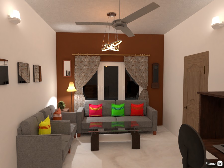 Living room with Brown highlight wall 3676610 by Born to be Wild image