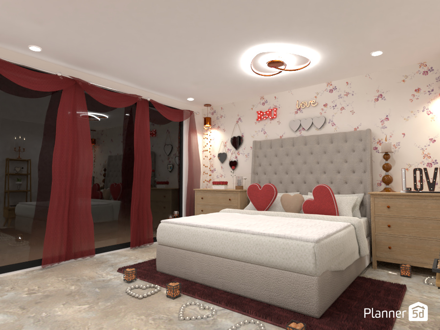 Valentines bedroom with the color of love #6950766 by Born to be Wild