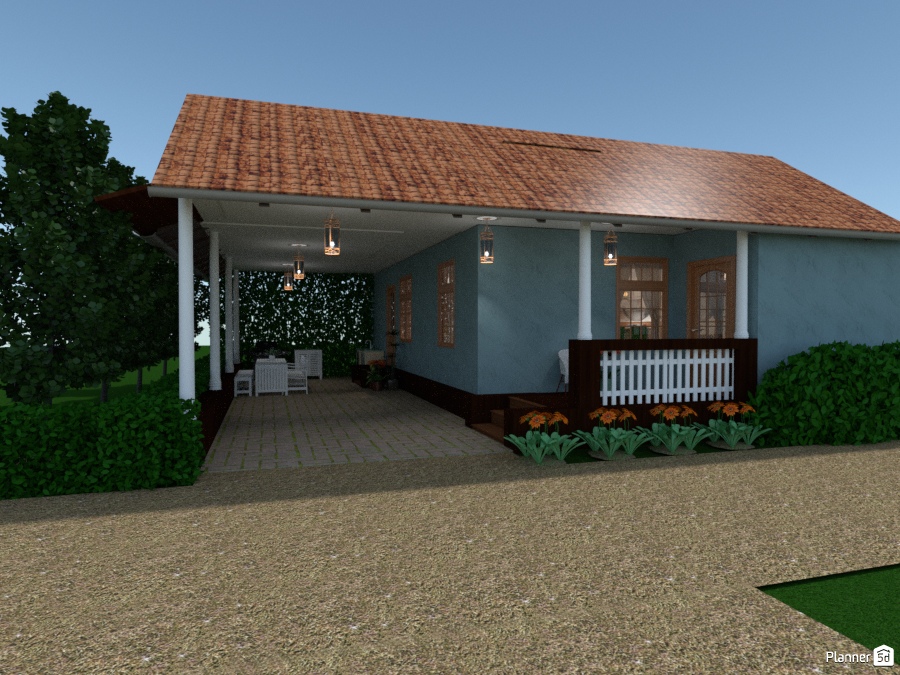 Casa de campo elegante. - Free Online Design | 3D House Ideas - Michelle  Silva by Planner 5D