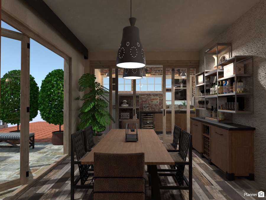 Industrial Point Living & Kitchen #2257640 by Fede Lars
