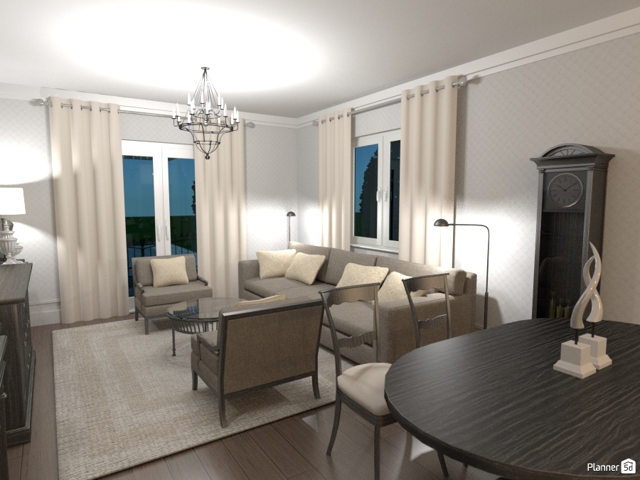 Гостиная-кухня #1379043 by Алиса в Зазеркалье