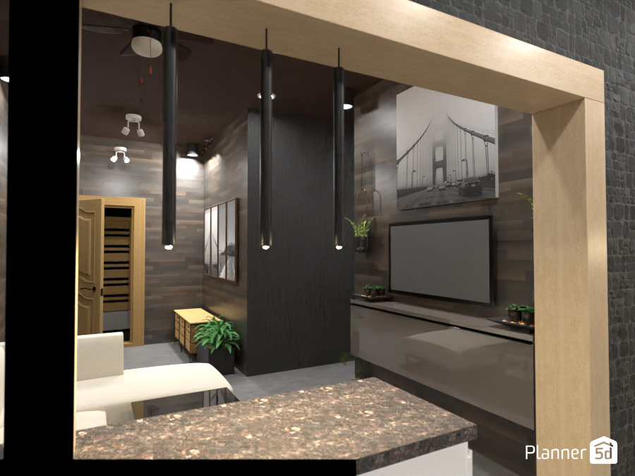 Simple Row House Living Area #11093244 by Cj Luzano