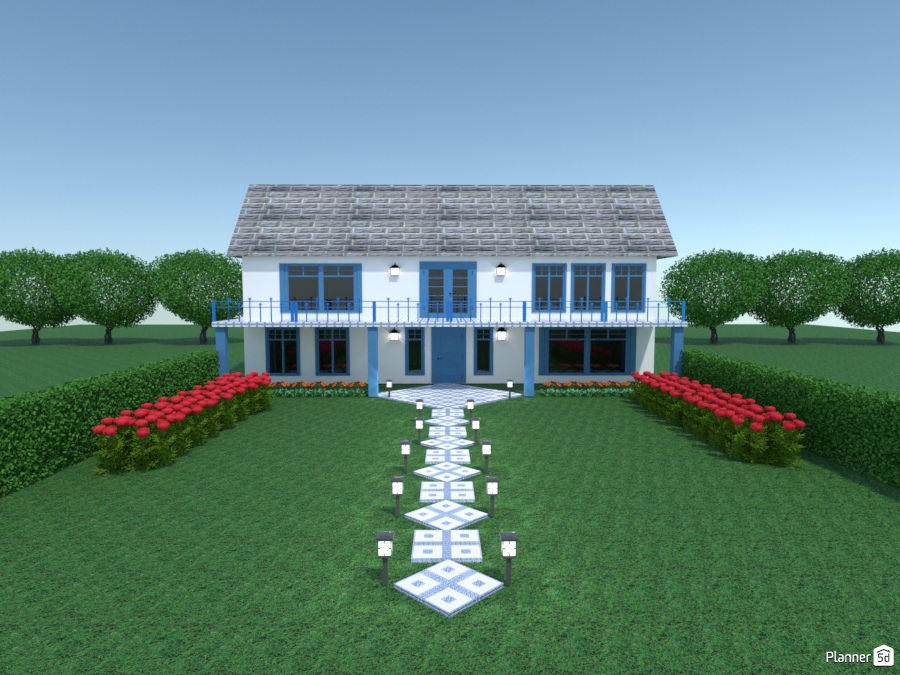 colored fence house #2099407 by Joy Suiter