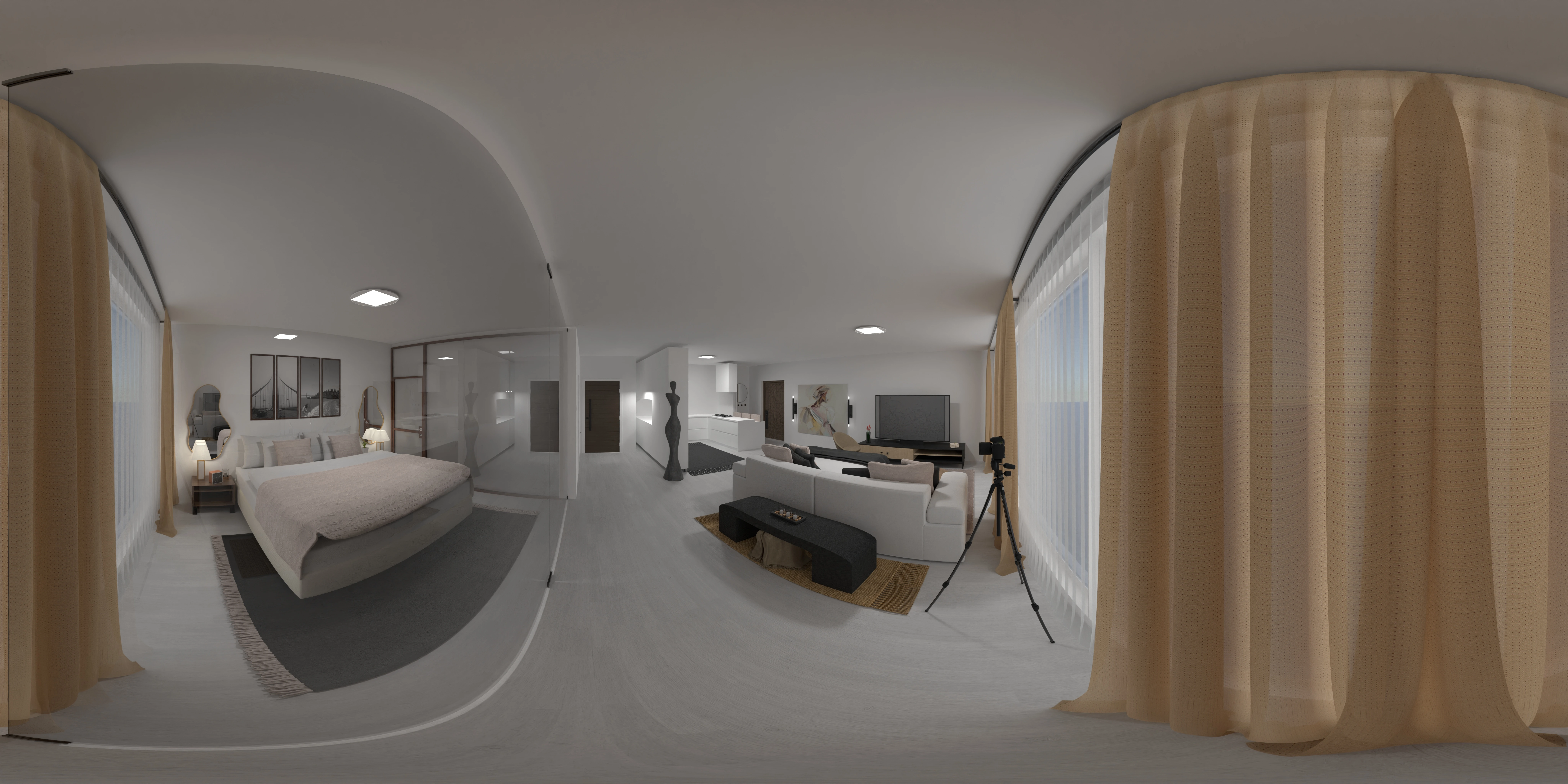 Warm Contemporary Studio Apartment #3148540 by Maya Bokuba