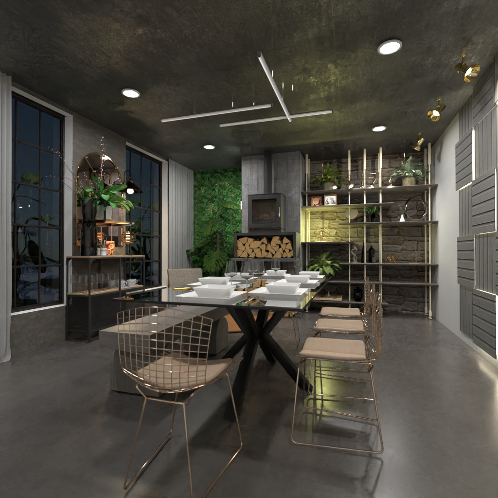 Industrial dining room #12611927 by Editors Choice