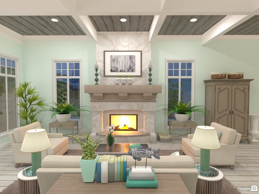 Beach House Great Room Angle 3 #3892497 by DesignKing